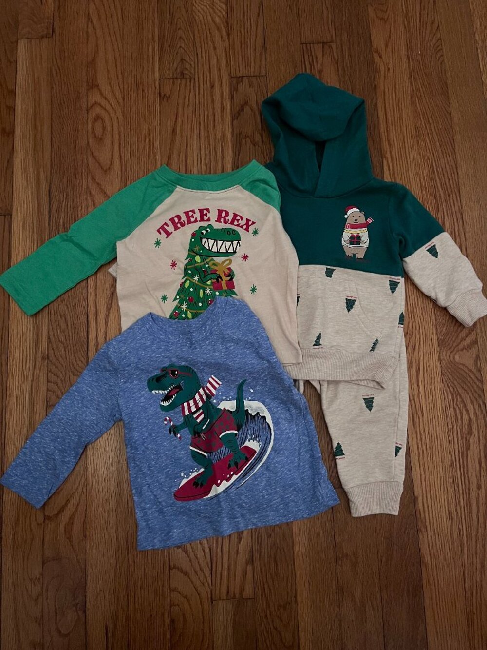 Baby Boy Set of 3 Winter Tops, 12 Months